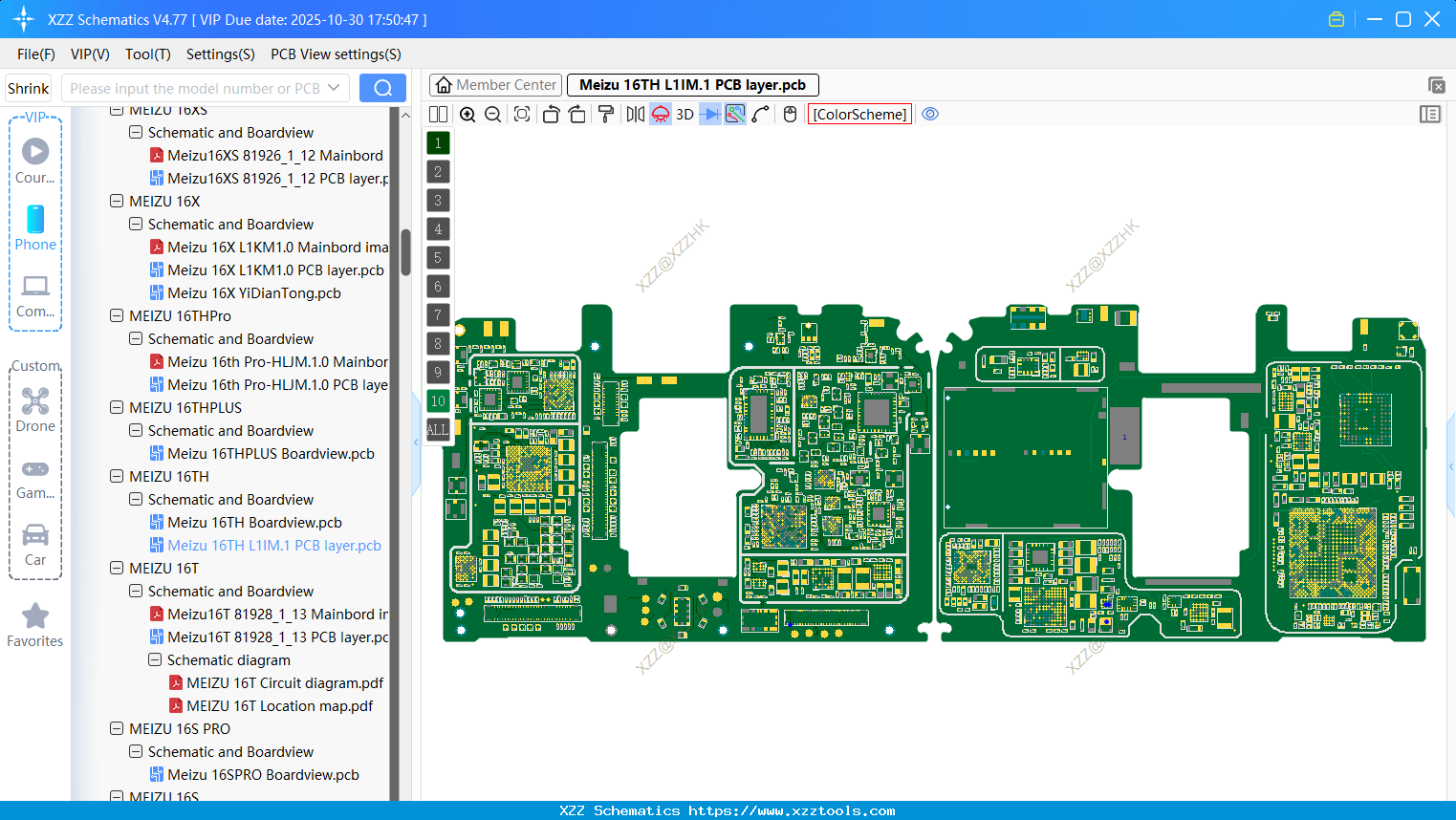 Meizu 16TH L1IM.1 PCB Layer